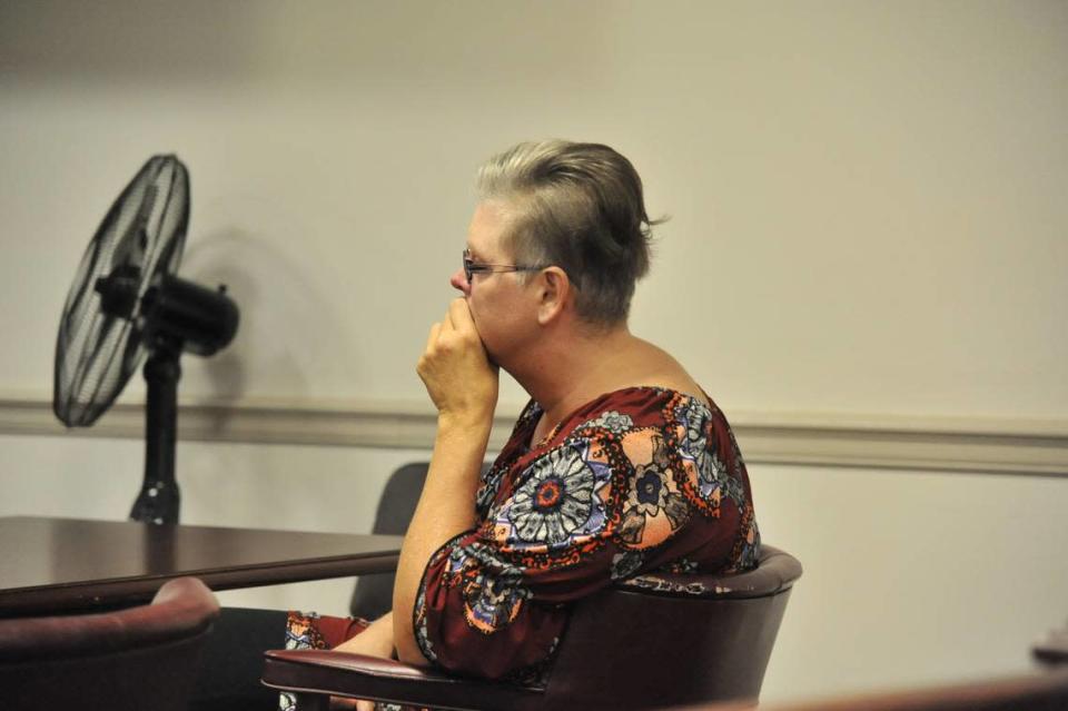 Lorenda Denise Williamson in Baldwin County Superior Court on Friday, Aug. 5, 2022, where she pleaded guilty to having sex with an 18-year-old juvenile inmate at a youth detention center in Milledgeville in 2021.