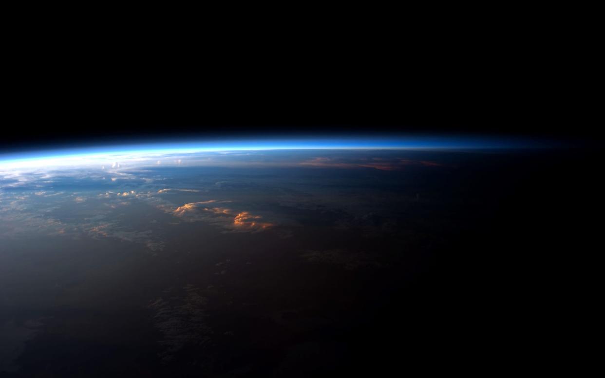 Sunrise or sunset over planet Earth, viewed from the International Space Station - NASA Archive/Alamy Stock Photo