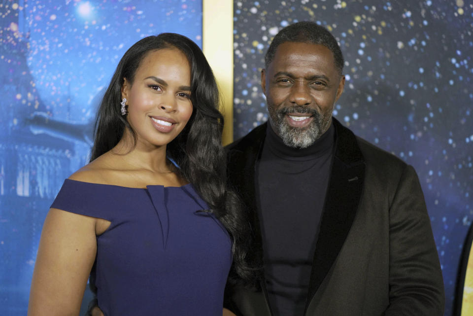 Photo by: zz/John Nacion/STAR MAX/IPx 2019 12/16/19 Sabrina Dhowre Elba and Idris Elba at the world premiere of "Cats" held at Alice Tully Hall, Lincoln Center on December 16, 2019 in New York City. (NYC)