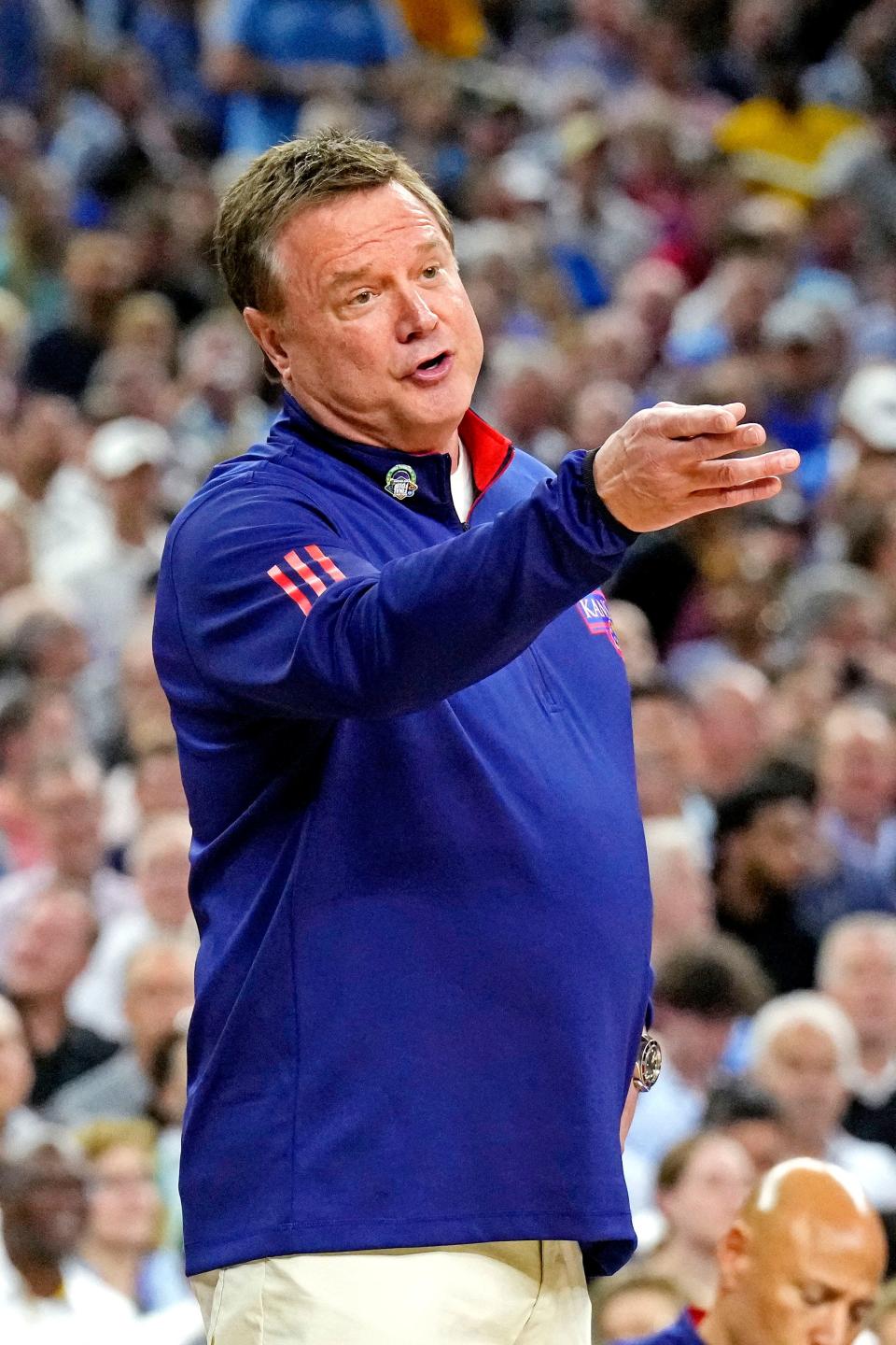 Kansas men's basketball head coach Bill Self has been held off the road for the live recruiting period as the NCAA case concerning Kansas’ men’s basketball team has continued.