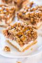 <p>These tasty treats are layered with cream cheese and chunky oat crumbles. </p><p><strong>Get the recipe at <a rel="nofollow noopener" href="https://www.averiecooks.com/2014/10/caramel-apple-cheesecake-crumble-bars.html" target="_blank" data-ylk="slk:Averie Cooks;elm:context_link;itc:0;sec:content-canvas" class="link ">Averie Cooks</a>. </strong></p>