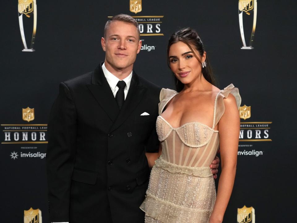 Olivia Culpo and Christian McCaffrey in 2023.