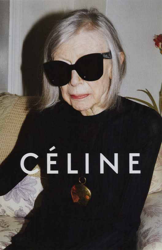 Céline spring 2015 campaign, starring Joan Didion.