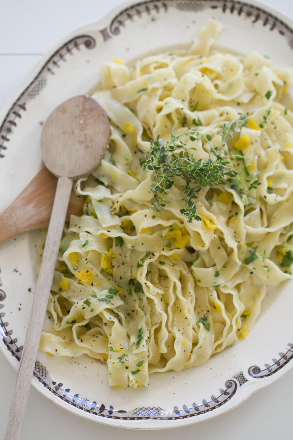 This Sept. 23, 2013 photo shows Ceasar squash pappardelle in Concord, N.H. (AP Photo/Matthew Mead)