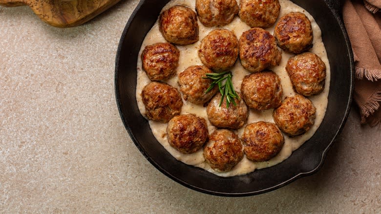 Swedish meatballs ready to serve