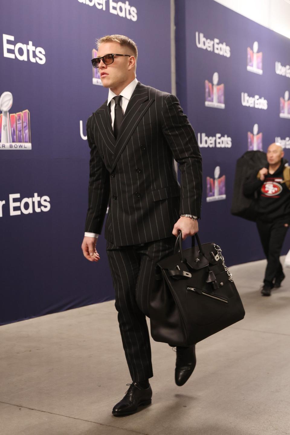 Christian McCaffrey at the 2024 Super Bowl (Getty Images)