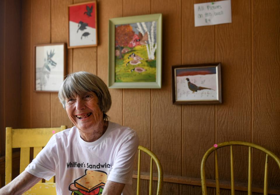 Whiffer Randall sits for a portrait in her sandwich shop on Wednesday, June 10, 2020 at Whiffer's in Sioux Falls. Randall is closing her shop after serving Sioux Falls for 42 years. 