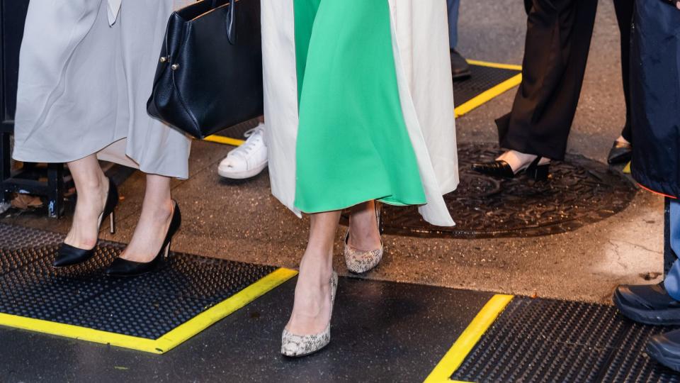 new york, new york september 26 nadia murad l and amal clooney are seen at the united nations on september 26, 2023 in new york city photo by gothamgc images