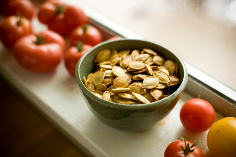 15) Roasted pumpkin seeds