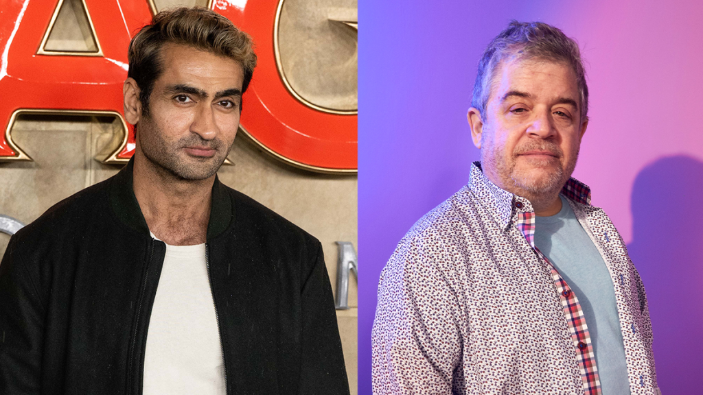 Kumail Nanjiani: (Photo by Jeff Spicer/WireImage) Patton Oswalt: (Photo by Corey Nickols/Getty Images for IMDb)