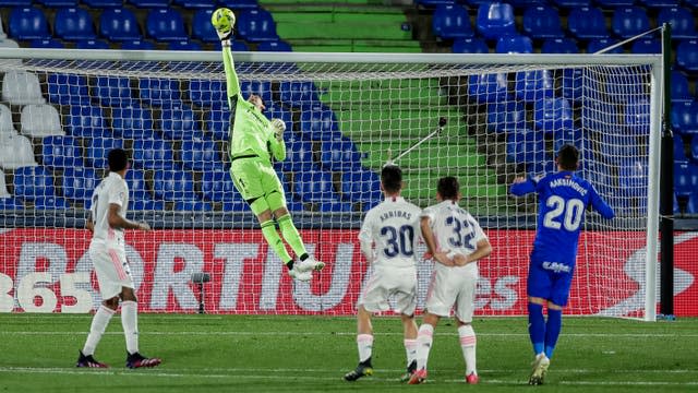 Real madrid in action against Getafe