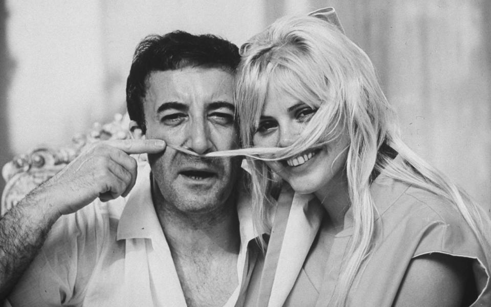 Peter Sellers at home with wife and actress Britt Ekland