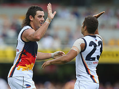 After an absorbing first half at the Gabba, the Crows took a seven-point lead over the Lions into the half-time break.