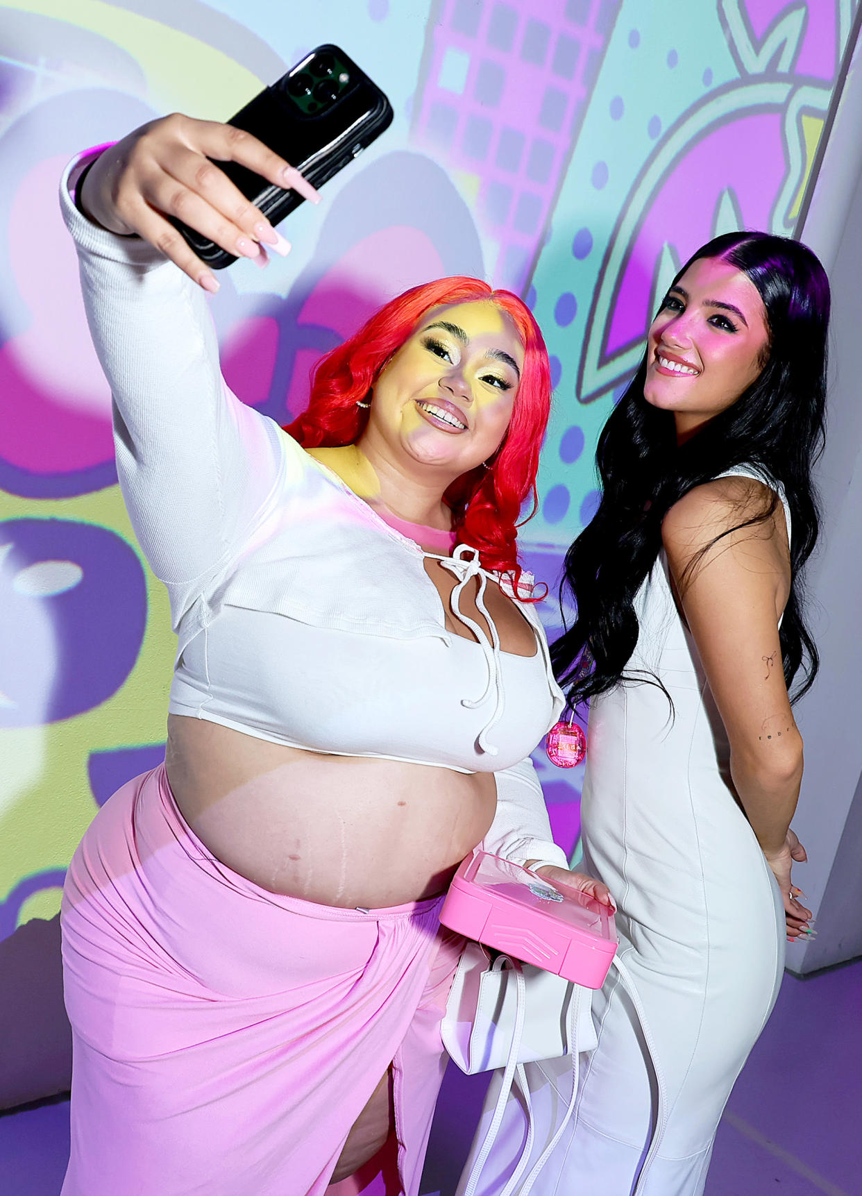 Phaith Montoya and Charli D'Amelio at the Tamagotchi Uni Launch Party on June 27, 2023 in NYC.  (Theo Wargo / Getty Images)