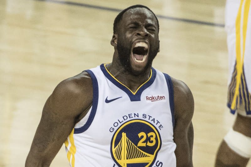 Golden State Warriors forward Draymond Green is averaging 8.8 points per game this season. File Photo by Terry Schmitt/UPI