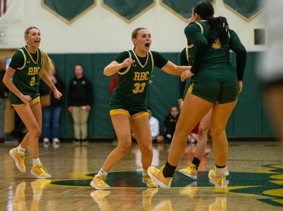 RBC’s Christina Liggio. St John Vianney vs Red Bank Catholic in NJSIAA state tournament semifinal.   
Red Bank, NJ
Thursday, February 29, 2024