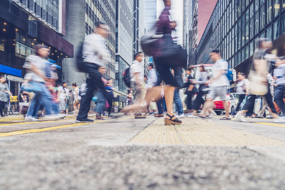 A brisk walk is a great way to prepare for work. Image: Getty Images