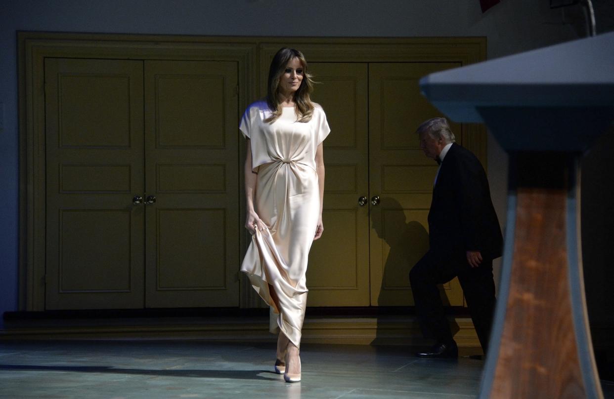 Melania Trump attended the annual ball at the Ford’s Theatre in 2017. (Photo: Getty Images)