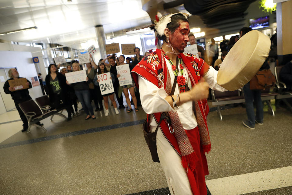 Protests at U.S. airports over travel ban