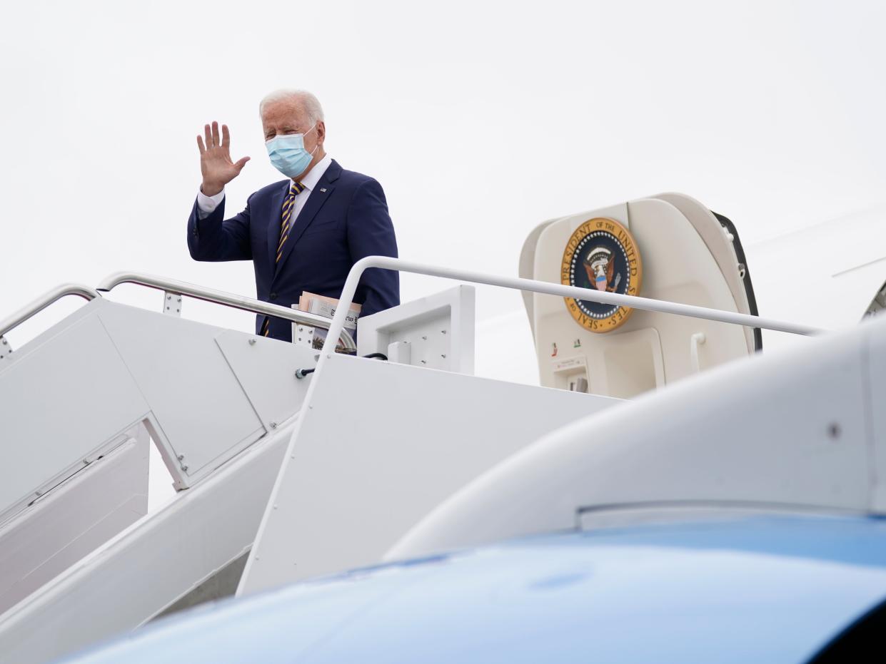 Joe Biden exits Air Force One  (AP)