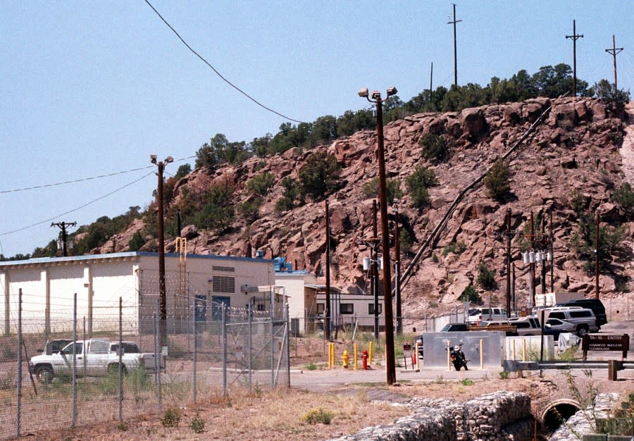 <em>Technical Area 18 of the Los Alamos National Laboratory, which houses several tons of highly enriched uranium and plutonium, and is located at the bottom of a canyon, is shown August 12, 2002, in Los Alamos, N.M. The topography has led critics to say the site is indefensible.</em> (Photo by Neil Jacobs/Getty Images)