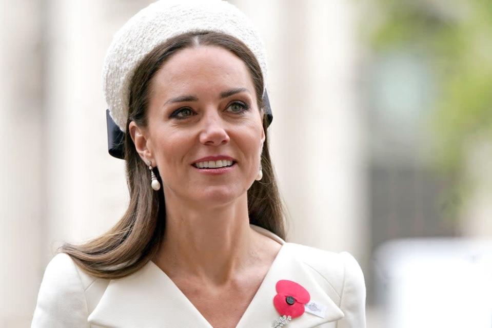 The Duchess of Cambridge attending the Service of Commemoration and Thanksgiving commemorating Anzac Day at Westminster Abbey, London (PA) (PA Wire)