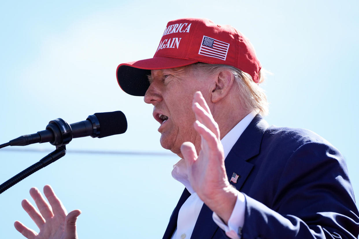 Donald Trump speaks (Alex Brandon / AP)