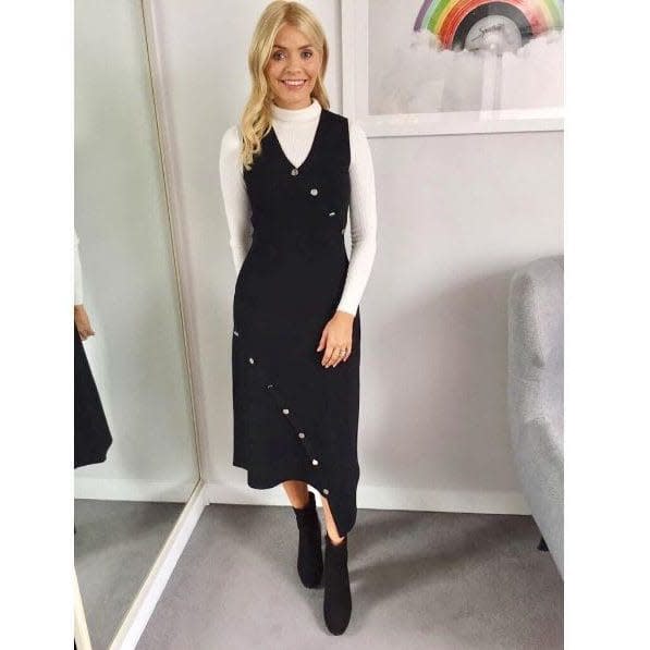 Holly Willoughby wearing a Warehouse dress - INSTAGRAM / @HollyWilloughby