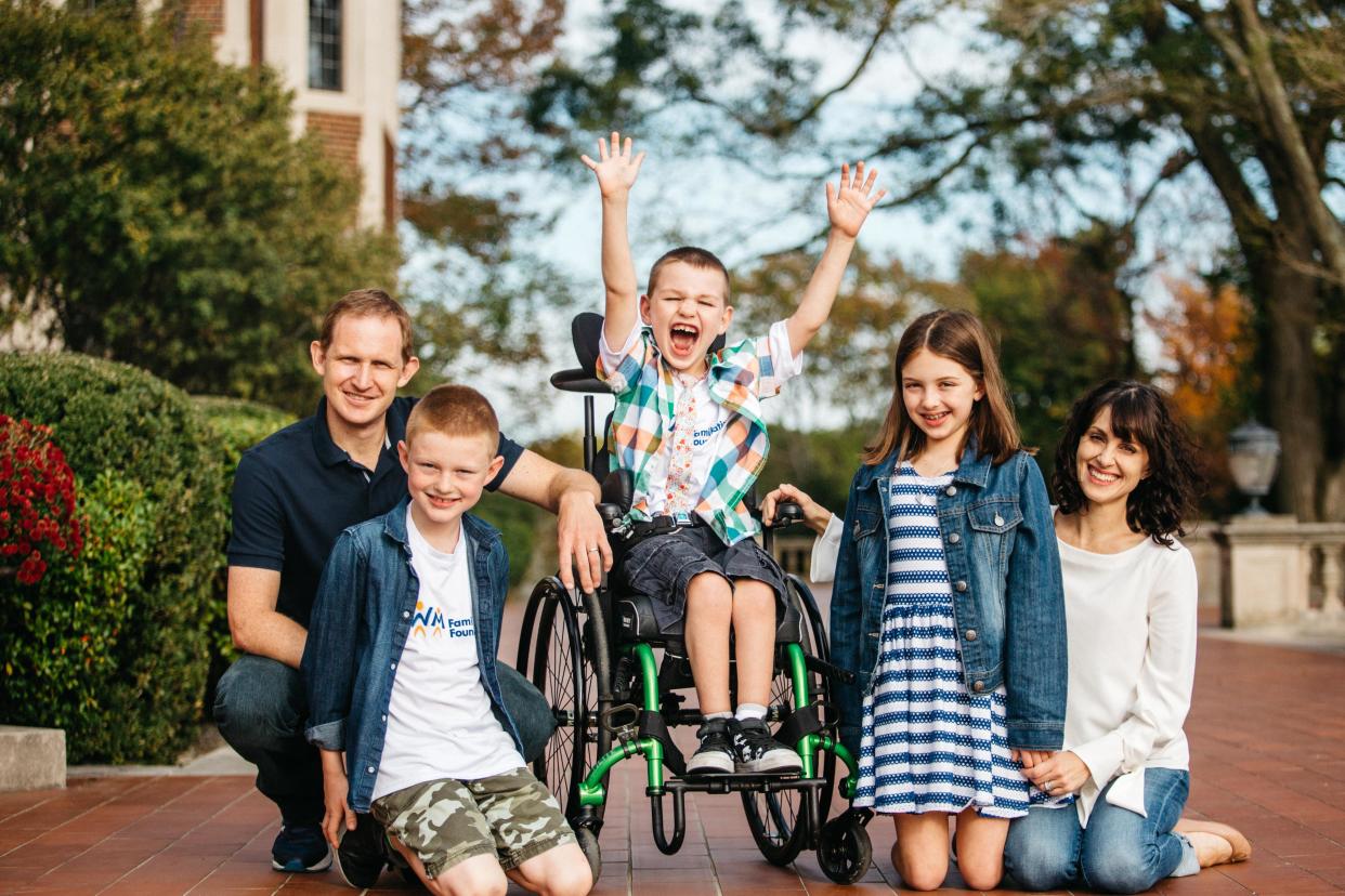 Allyson Buck with her family, from left, husband Nick, son James, son Sam and daughter Imogen. (Photo: Courtesy of Allyson Buck)