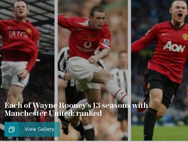 Each of Rooney's 13 seasons with Manchester United: ranked