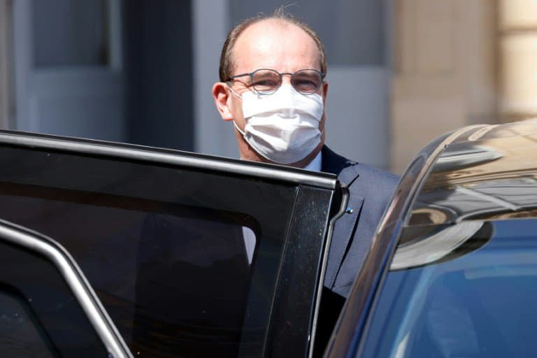 Le Premier ministre Jean Castex quitte le palais de l'Elysée, le 9 juin 2021 - Ludovic MARIN © 2019 AFP