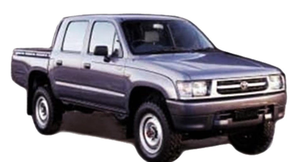 Police have released this image of a late 90s to early 2000s Toyota ute that they believe is linked to the incident. Source: Victoria Police