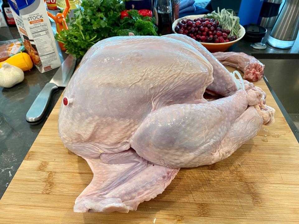 Raw turkey