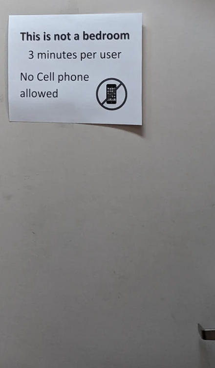 "No cell phone allowed"