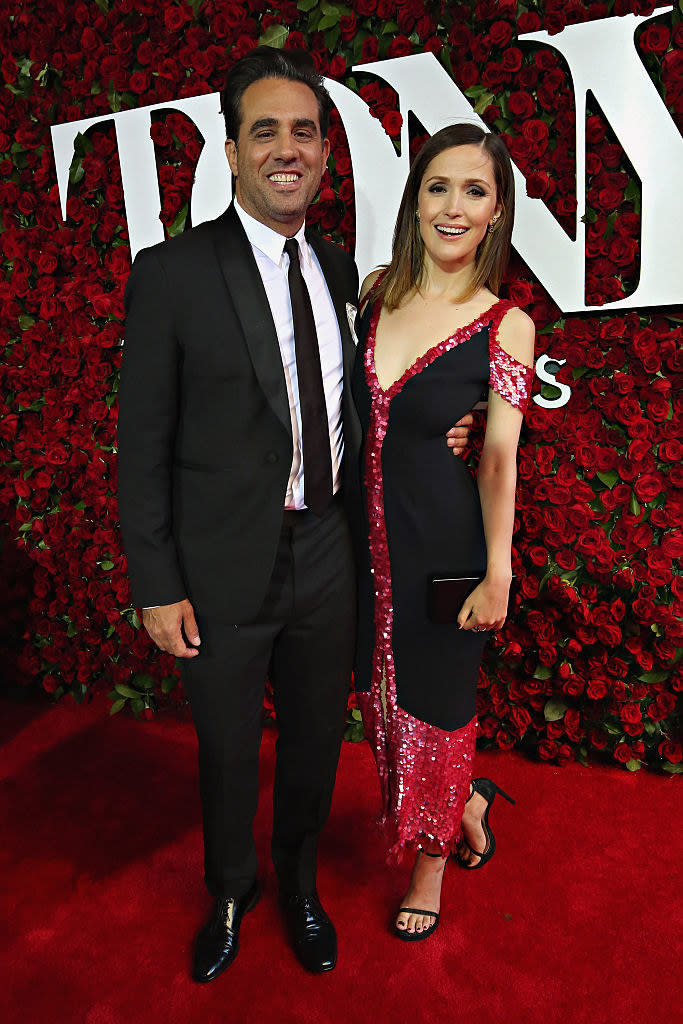 Bobby Cannavale (L) and Rose Byrne attend the 70th Annual Tony Awards
