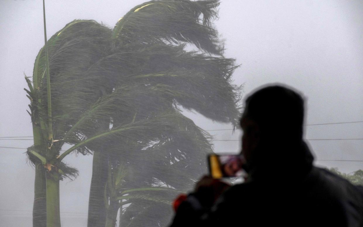 Hurricane Ian reaches the US mainland at Punta Gorda, in Florida on Wednesday - RICARDO ARDUENGO/AFP