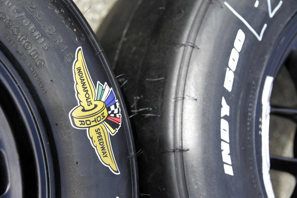 Indianapolis race tires. (AP Photo/AJ Mast)