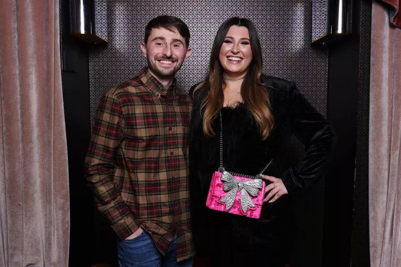 Pete and Sophie Sandiford were all smiles as they posed for snaps at the Gogglebox event