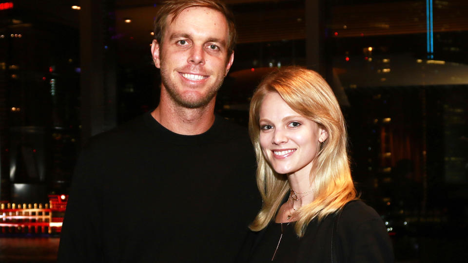 Sam Querrey and wife Abby, pictured here in China in 2016.