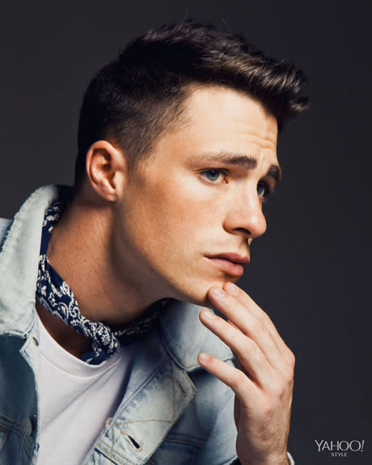 Colton, lost in thought, pulls off the neckerchief like it ain’t no thing.