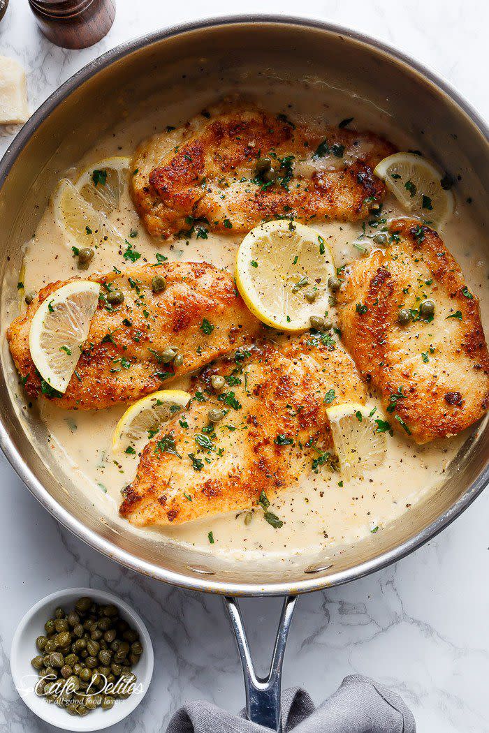 Creamy Lemon Parmesan Chicken Piccata