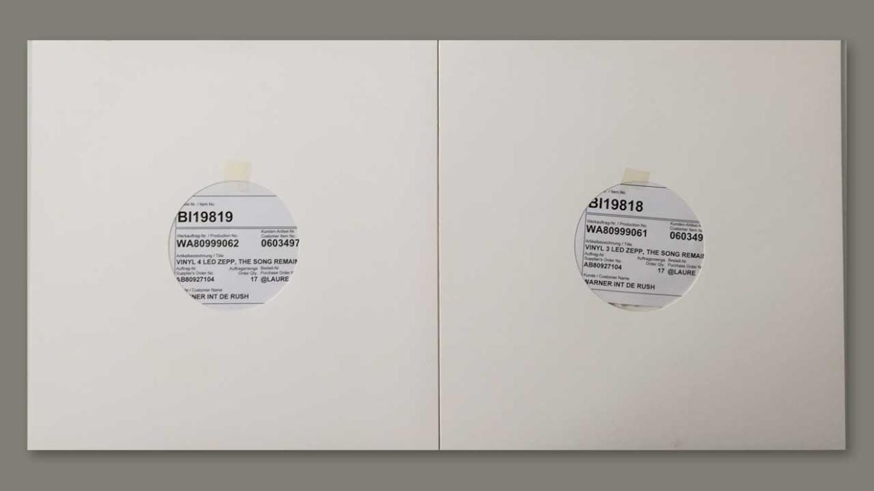  A white label copy of Led Zeppelin's The Song Remains The Same 