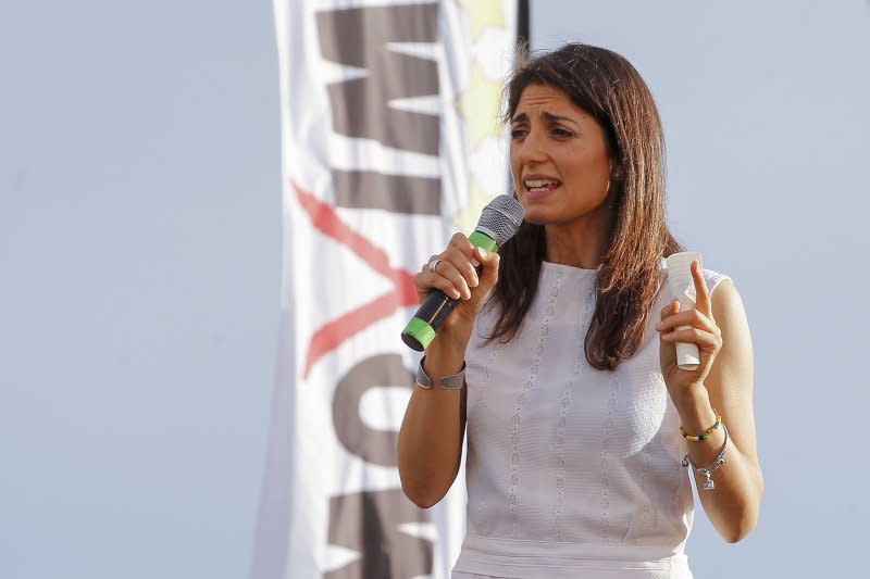 義大利首都羅馬市長選舉，「五星運動」候選人拉吉（Virginia Raggi）（美聯社）