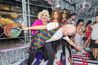 The stars joined Branson in celebrating Virgin Voyages' newly announced LGBTQ+ charter, in partnership with Atlantis Events, out in N.Y.C. on June 29.