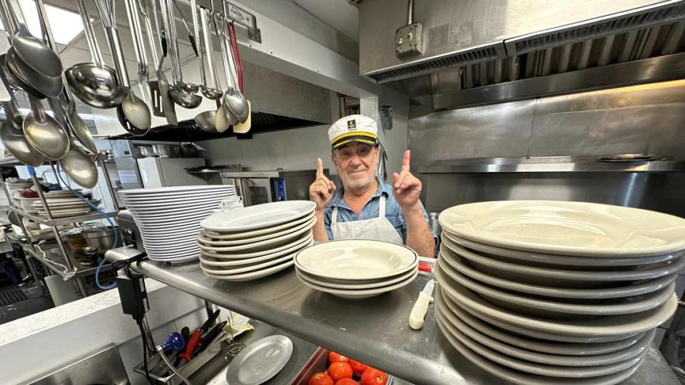 Executive chef Lorenzo Amato of Cafe di Lorenzo, an Italian restaurant, that opened in June at 608 14th St., W., Bradenton, has a long cooking history, during which he has made some very large pizzas.