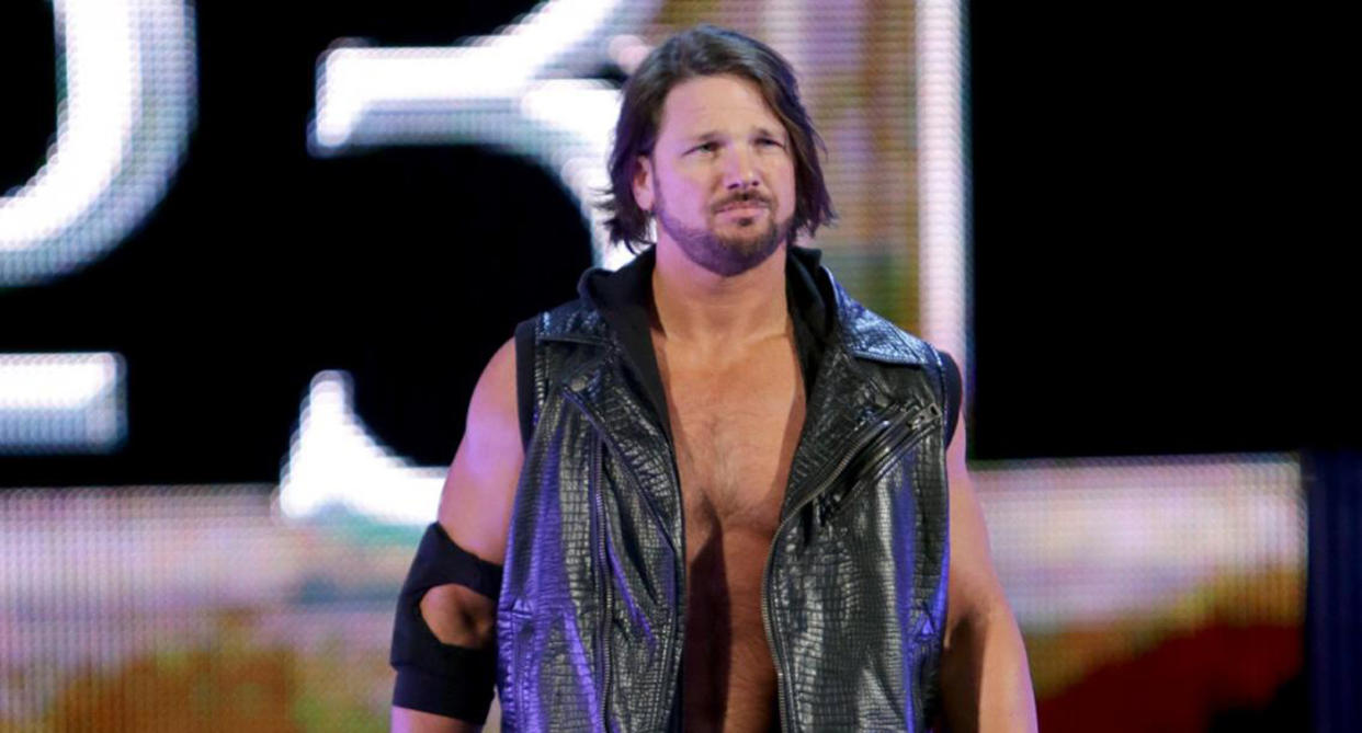 A.J. Styles walks to the ring during his WWE debut at the Royal Rumble pay-per-view on January 24, 2016. (Photo courtesy of WWE)
