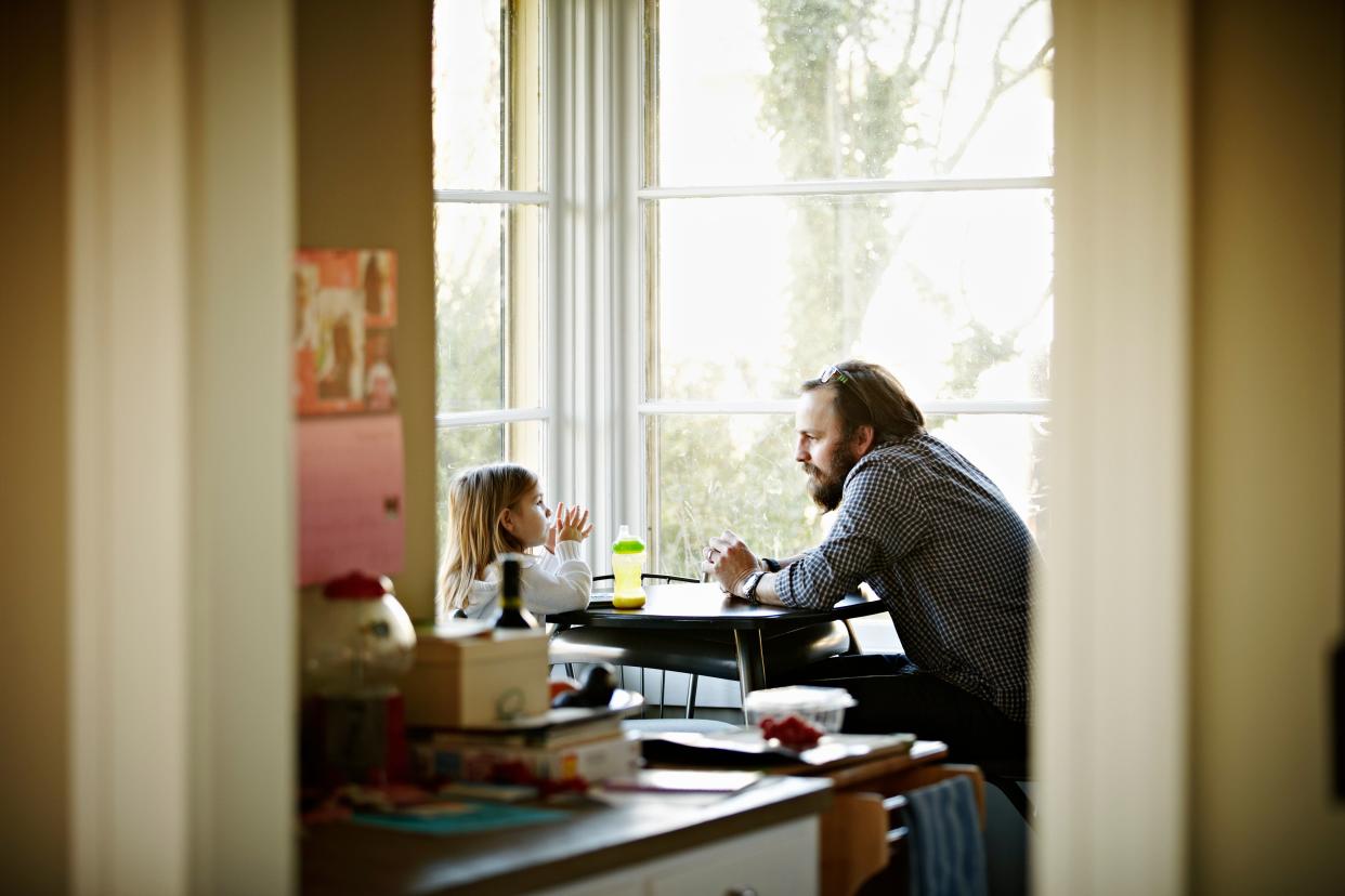 These are days of big feelings. Here are some ways to get your kids to open up.  (Thomas Barwick via Getty Images)