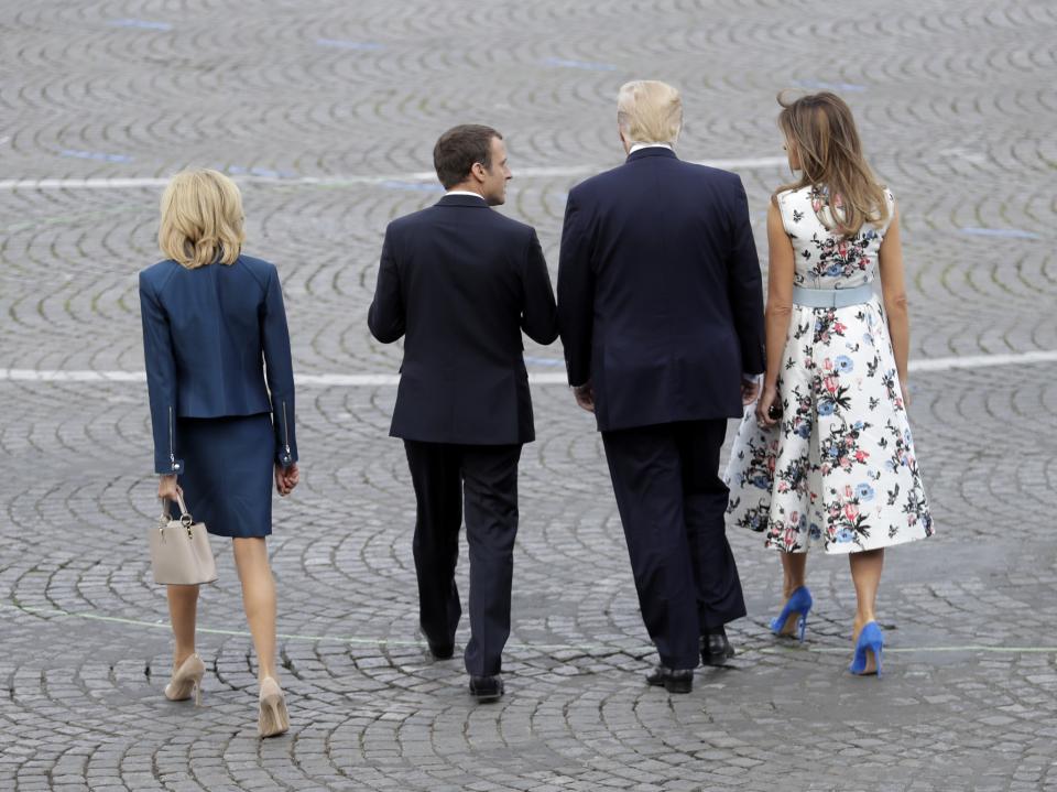 <p>El presidente Macron dijo delante de Donald Trump, que nada separará “jamás” a los dos países, que mantienen una amistad histórica. (Foto: AP) </p>