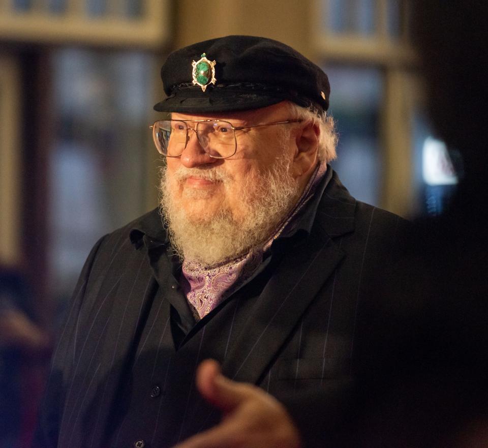 Bayonne native and "Game of Thrones" author George R.R. Martin, shown in 2019 at the New Jersey Hall of Fame ceremonies at the Paramount Theatre in Asbury Park.