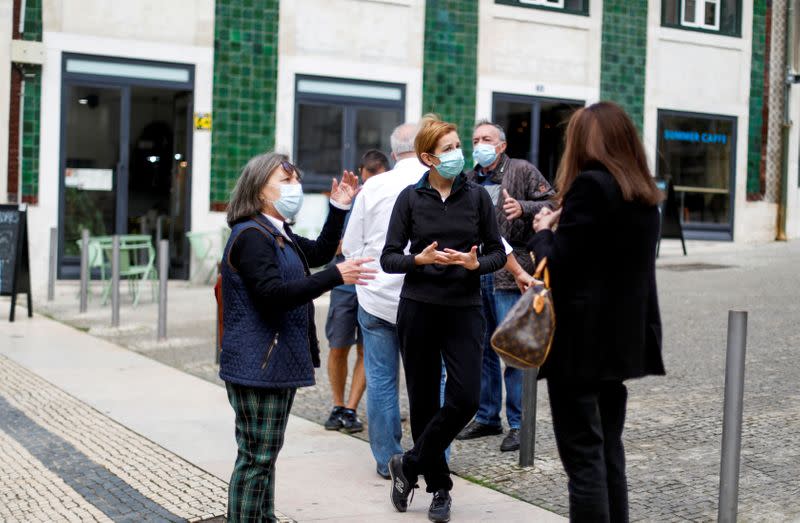 FILE PHOTO: The spread of the coronavirus disease (COVID-19) in Lisbon